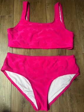 Old Navy Bright Pink Girls Two-Piece Swim Bikini